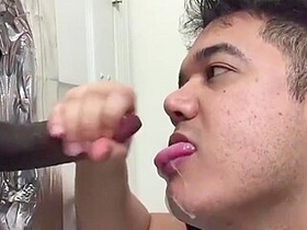 Hung Uncut Dark Guy Cums At The Gloryhole